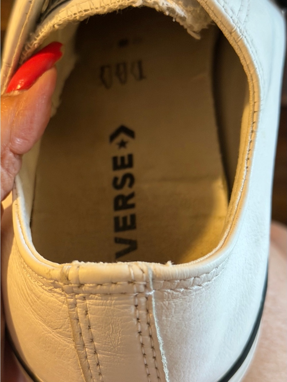 Converse All Star Leather Low Top Sneakers – White/Black – Men's 10 / Women's 12 - Picture 10 of 10
